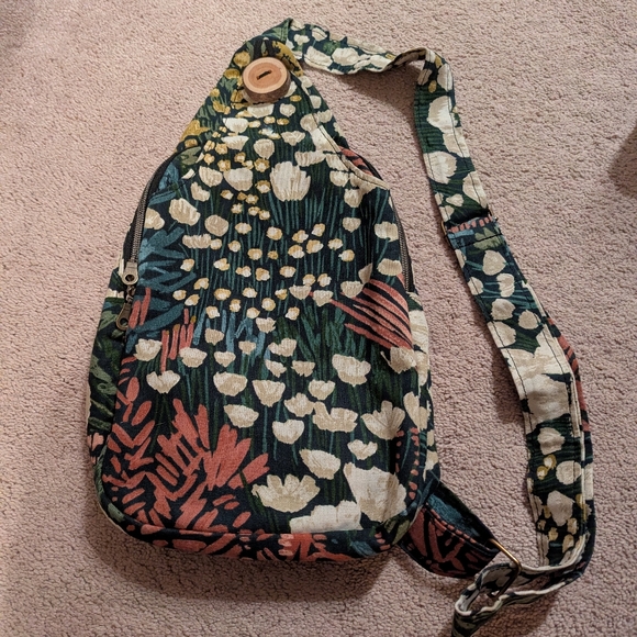 Handmade Handbags - Canvas Flower Sling Bag